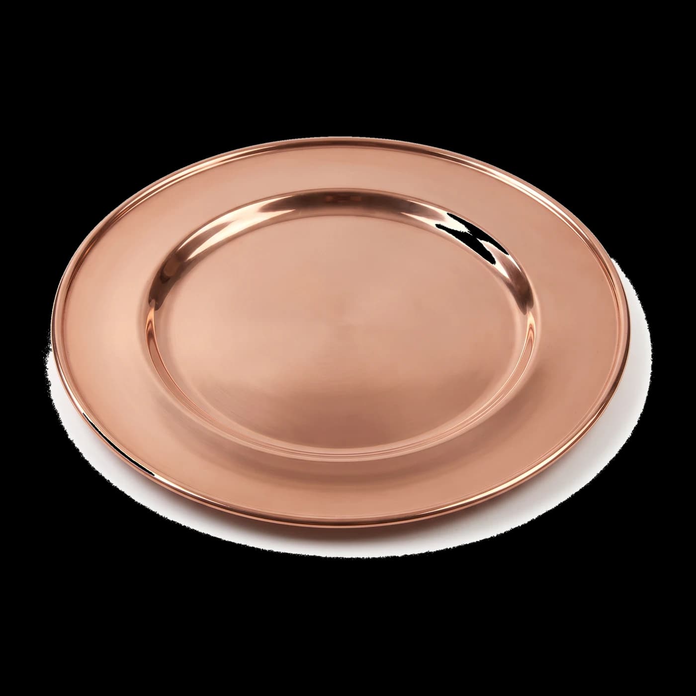 Polished brass copper show plate for fine dining table settings — luxury hotelware Lotus Metal Works Pakistan